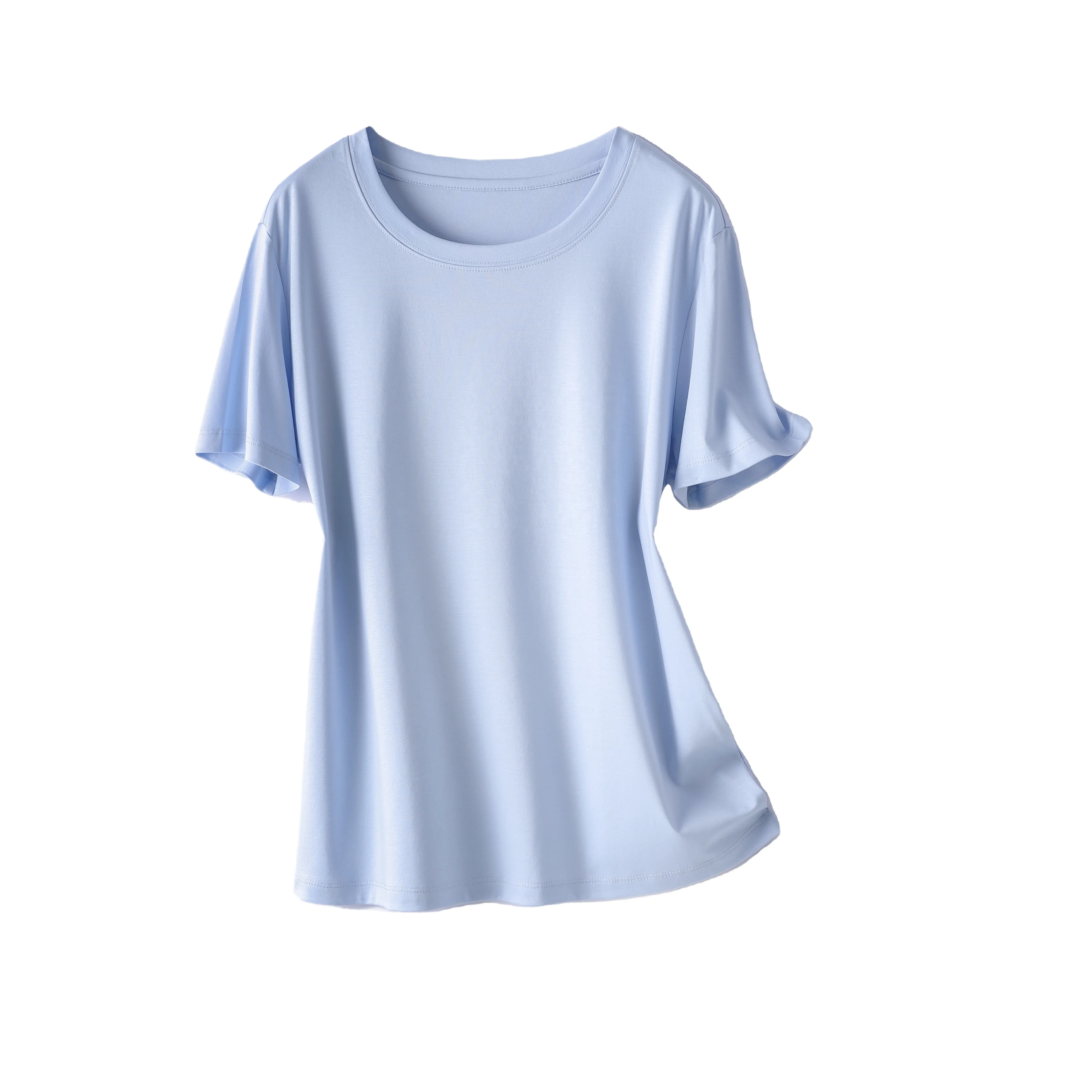 2021 summer manufacturers direct sales  high quality loose sexy real silk T-shirt for women