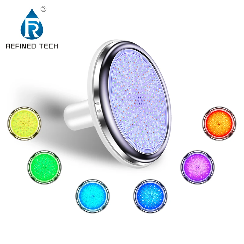 Design Patented Refined IP68 1.5 inch Fitting Fiber Glass Pool Light Liner Linyl Liner LED Color Changing Swimming Pool Lights