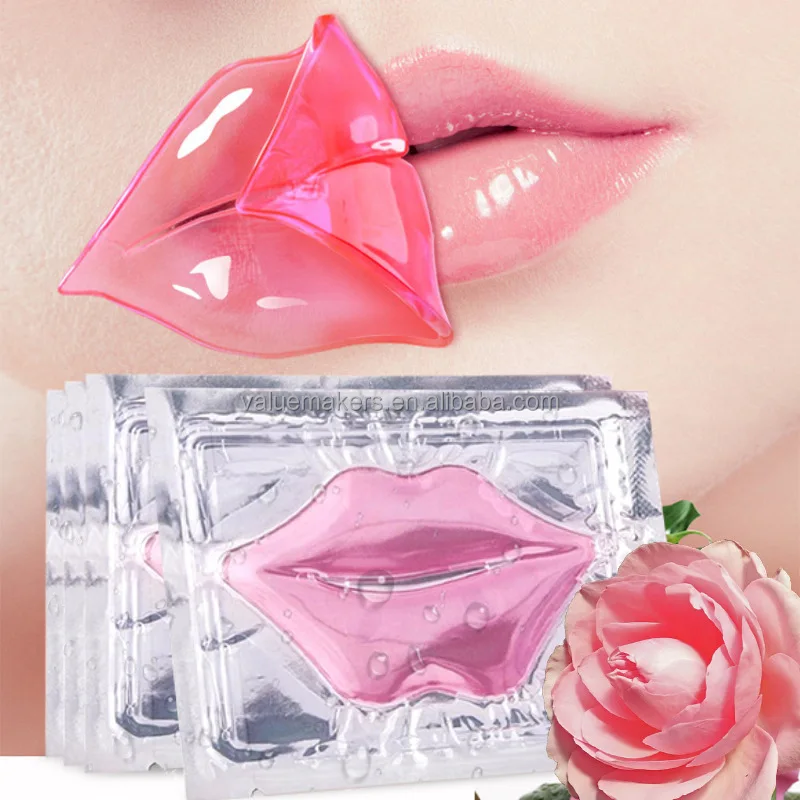 private label anti wrinkle moisturizer plumper lip mask wholesale custom pink gold hydrate collagen crystal sleeping lip sheet