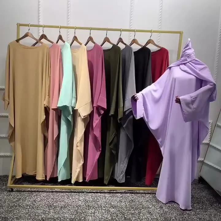 Best selling latest islamic clothing patterns for women Nida bat sleeve muslim turkish abaya wholesale