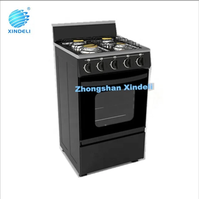 Zhongshan hot sale cheap stand gas cooker oven with 4 brass cap gas bunrers for south American