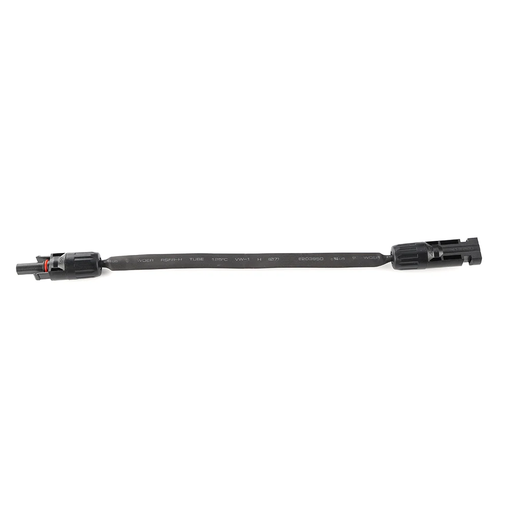 Solar 30CM length Flat Copper Male Female MC-4 connectors PV Charging cable for windows door through with tubeprotected