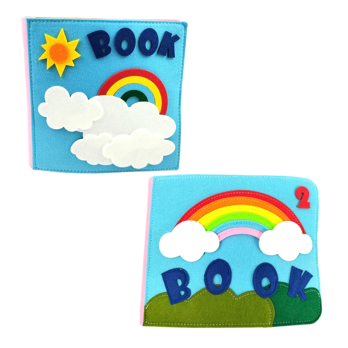 Eco Friendly Early Learning Education Quiet Books Kindergarten Children Felt Sensory Book