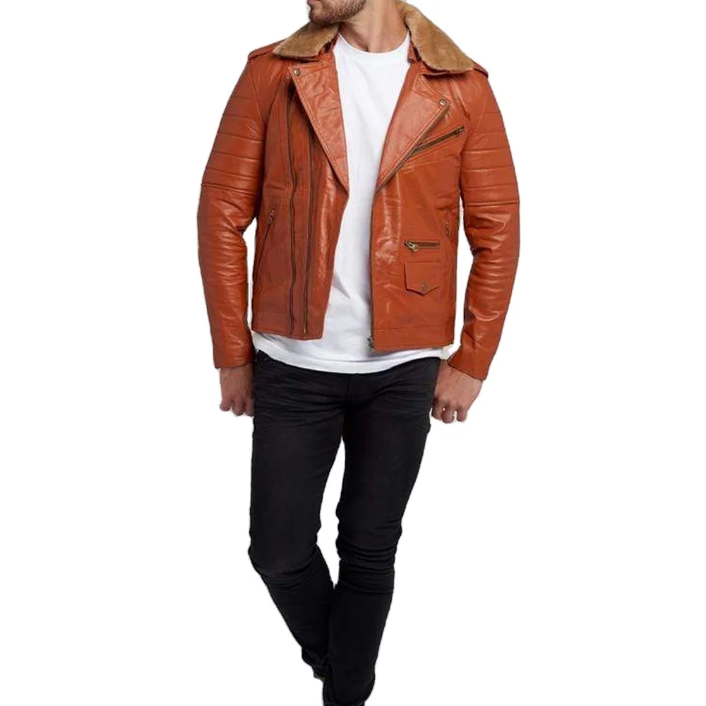 Wholesale Latest Design Genuine Leather Jacket For Men