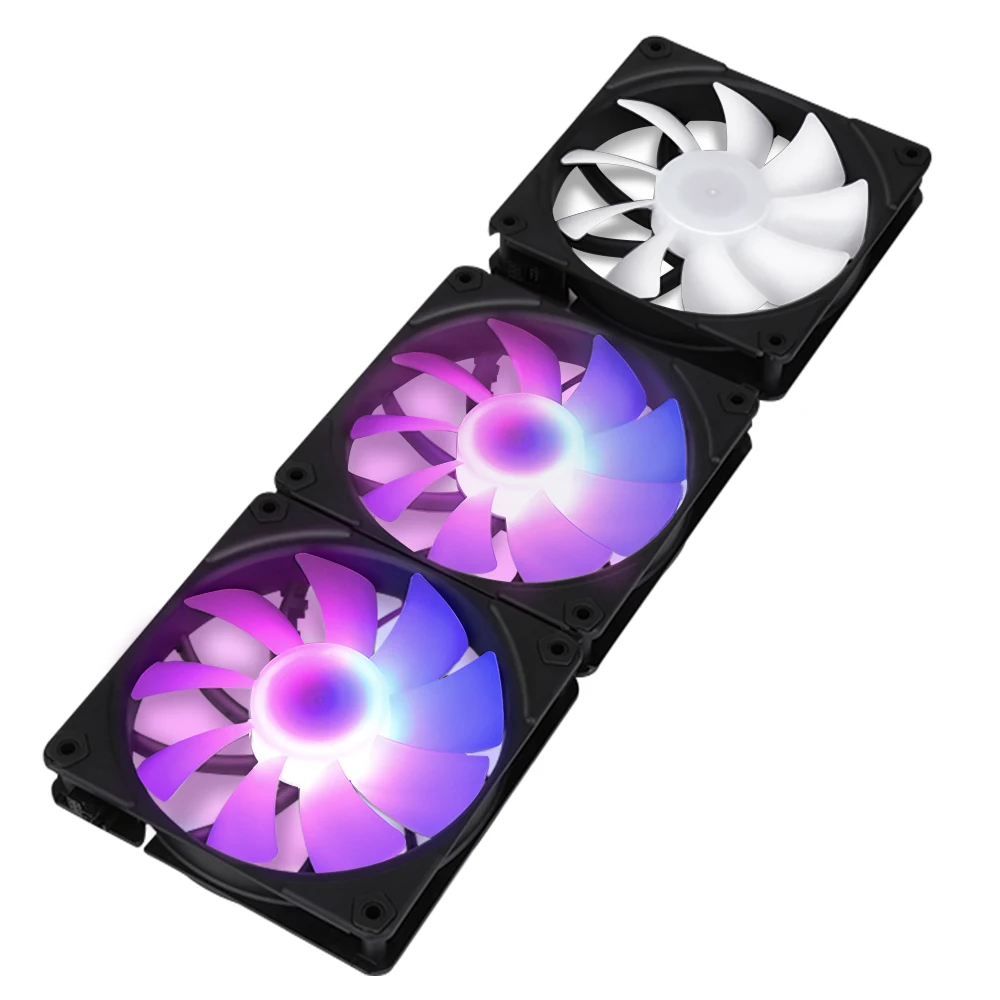 SAMA 12cm fluid bearing silent 12v motherboard computer fun cooler PC lighting cooling fan set for computer case