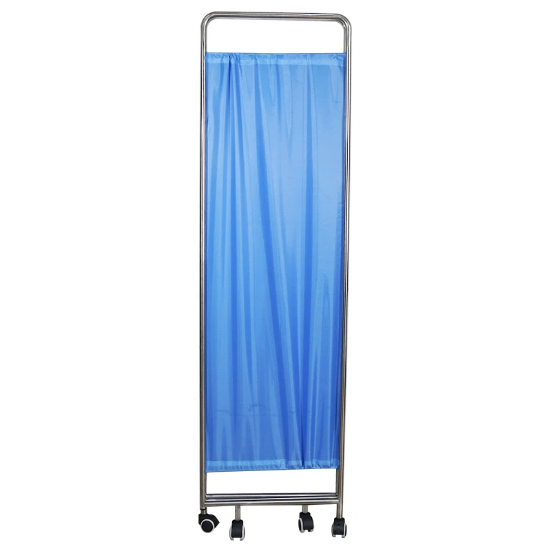 Jipetal Cheap Price Portable and Durable Three Sections Medical Bedside Ward Curtain with Wheels JPT-PS-005
