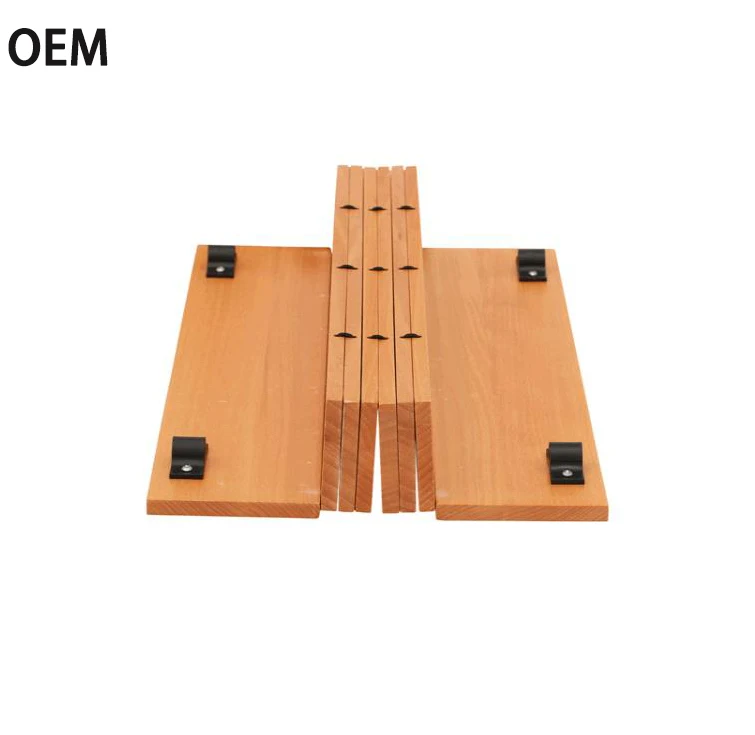 Outdoor  Folding Camp Picnic Aluminum Alloy Wood Table Lightweight Beech Camping Tables for travel CNLF