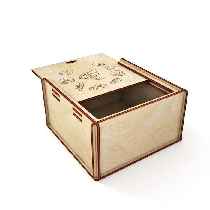 Decorative Christmas Gift Boxes Laser Cut Wooden Box
