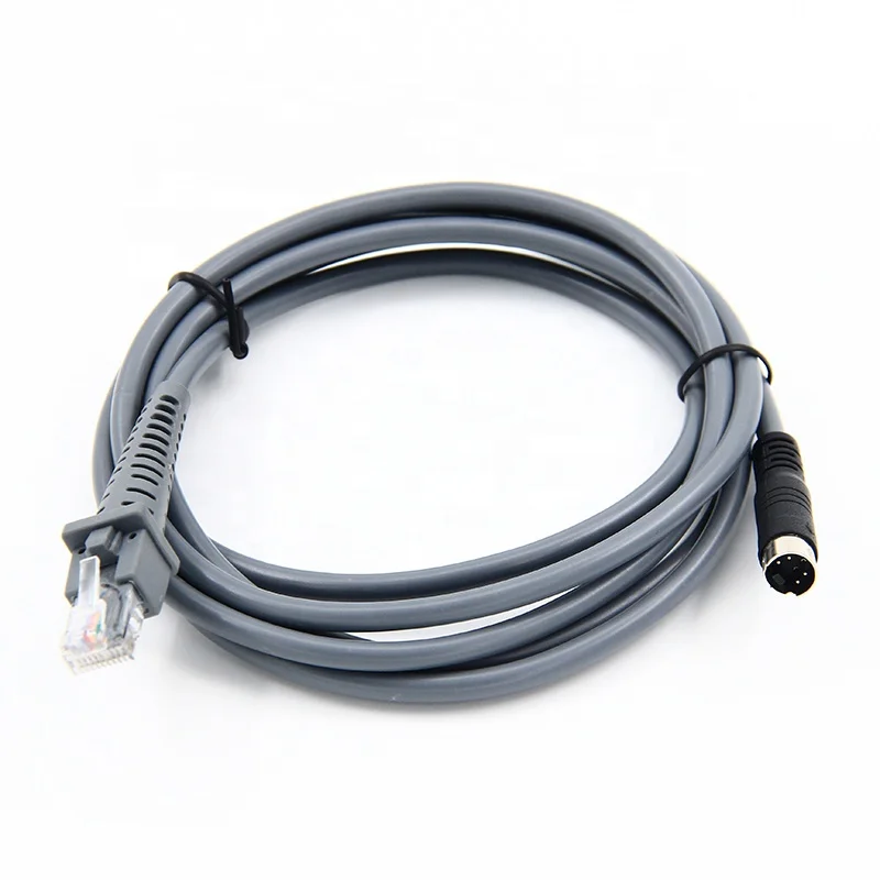 Цифрового 4-пинового мини гнезда для RJ50 USB-кабель с вилкой mini-din PS/2 кабеля для WWS800 сканер штрих-кода