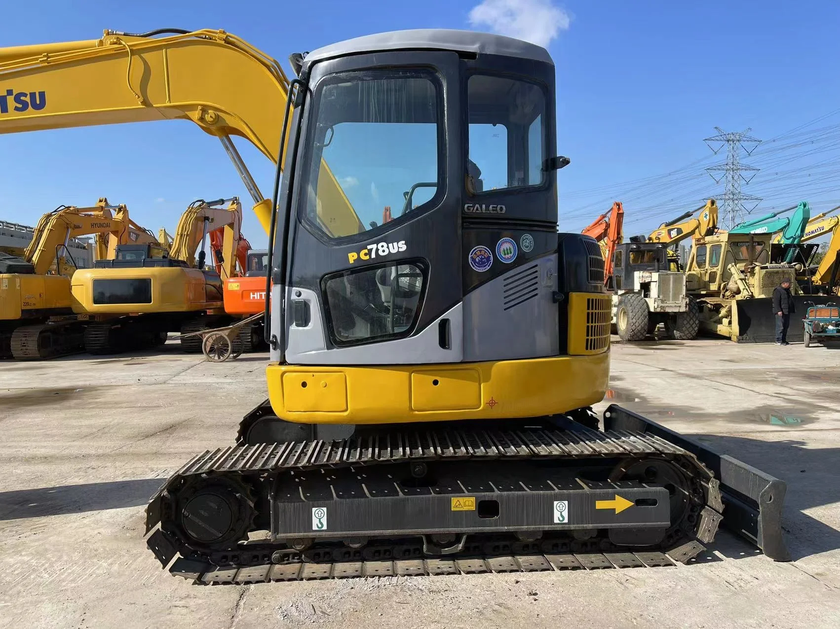 Komatsu Pc78us-6 Used Excavator Pswitchdraulic Mhair Removal Instrument Zm10 Excavator Steam Engine 8 Ton Excavator 125L 4.5km/h
