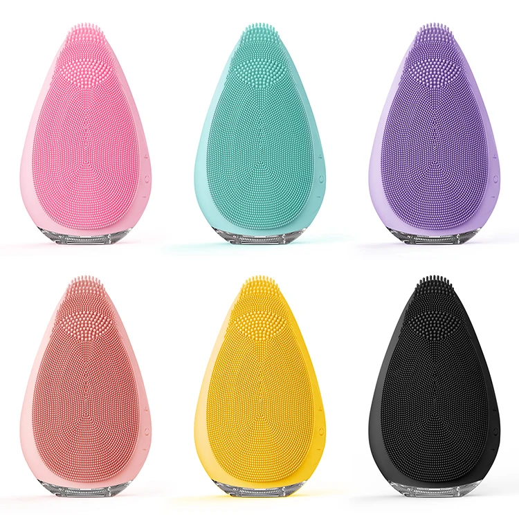 IPX7 waterproof 7 levels vibrating 4030 pcs Large contact area Face Brush Rechargeable Electric silicone Face Cleansing Brush