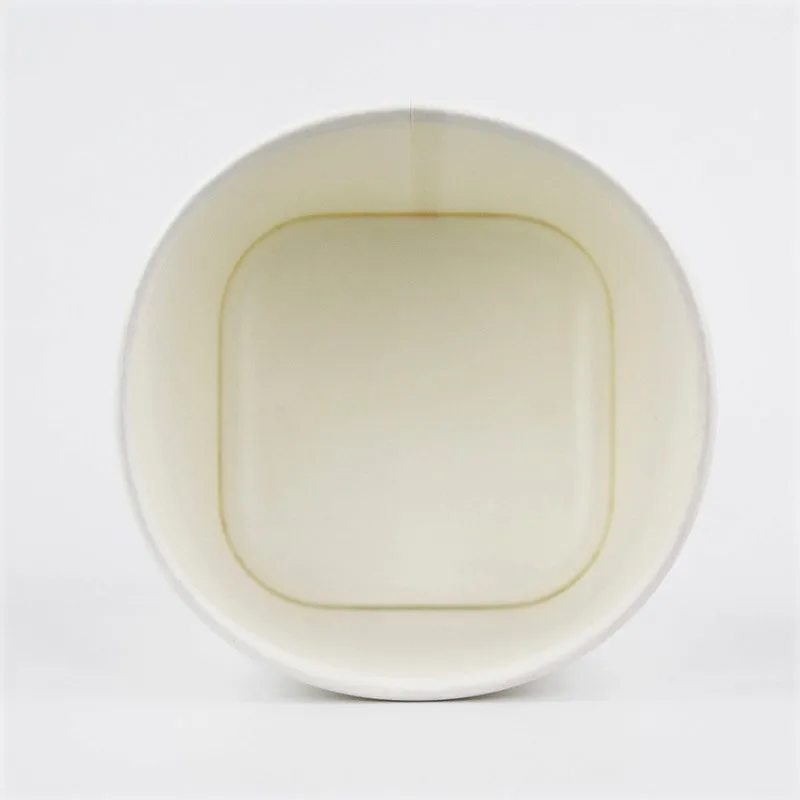 12oz 8oz 16oz Custom Printed Square Paper Cup for ice cream with lid and spoon