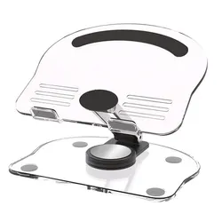 New Folding Tablet 360 Degree Rotating Adjustable Tablet Phone Stand Holder Acrylic Metal Item Style Clear Holder