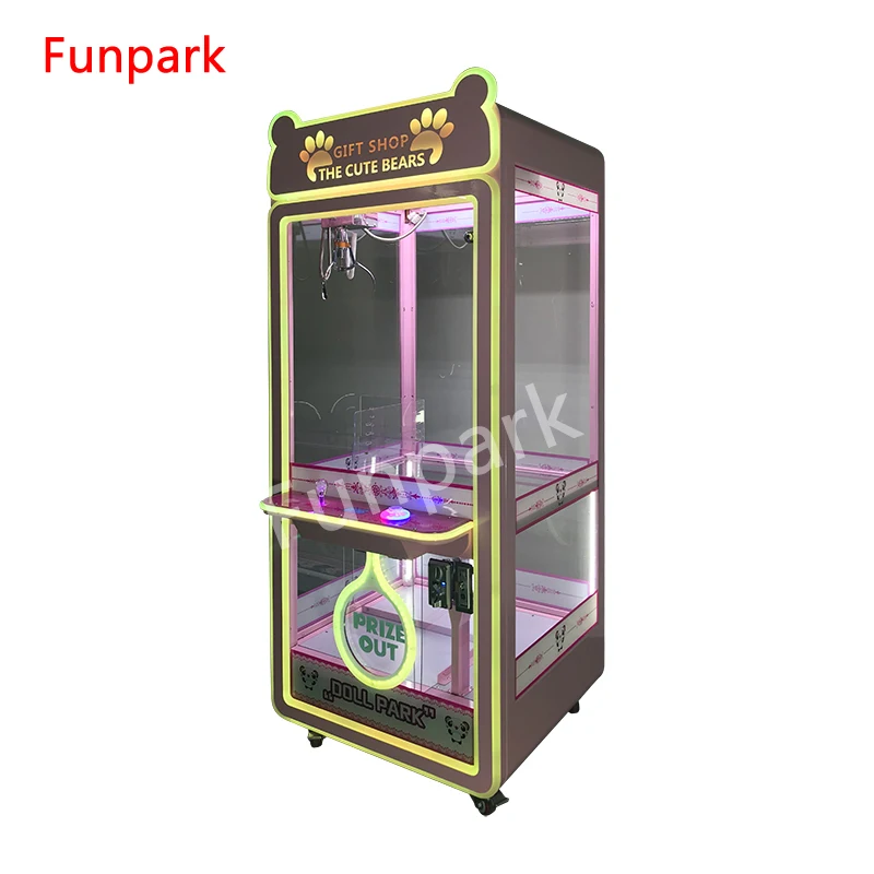 Wholesale Custom Coin Operated Toy Vending Arcade Claw Crane Machine Cheap Bill Operation Doll Claw Machine With Bill Acceptor