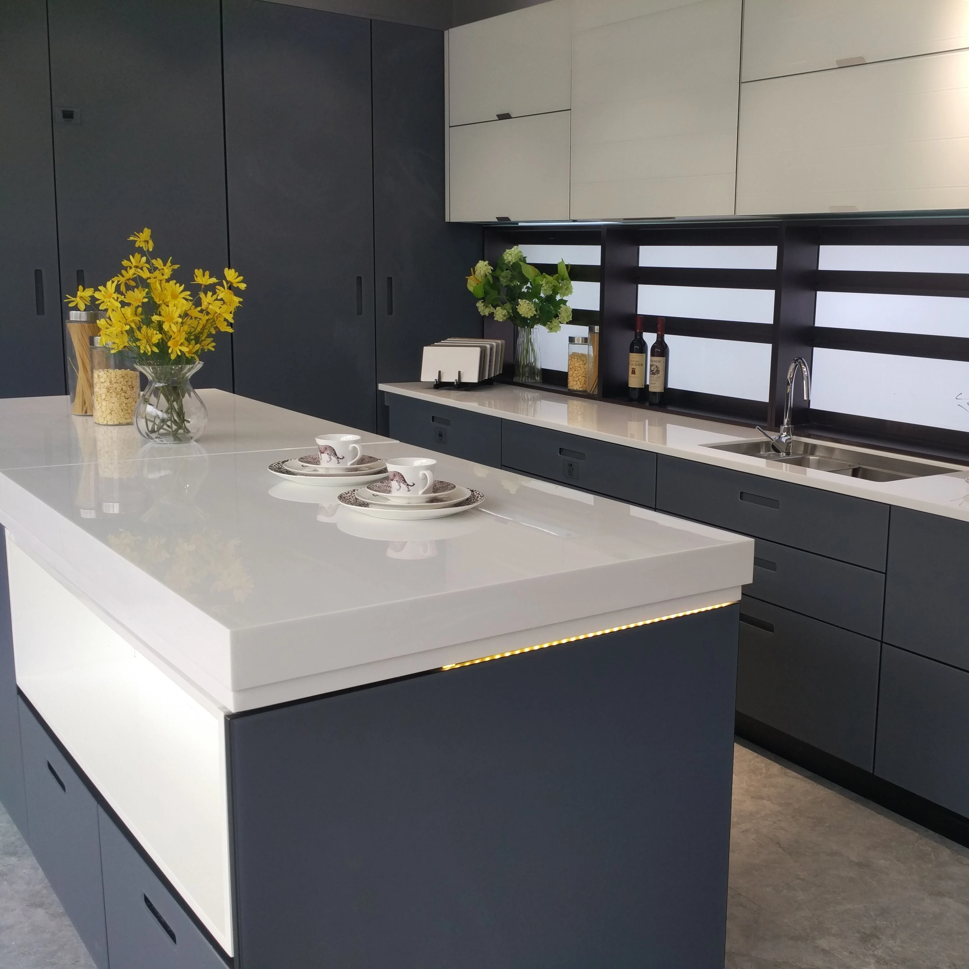 Koris countertop 12mm thick modify and pure acrylic solid surface artificial stone slab