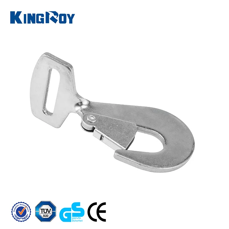 KINGROY 2inch 50mm 5ton reinforced forged twisted snap hook with latch for ratchet strap tie down