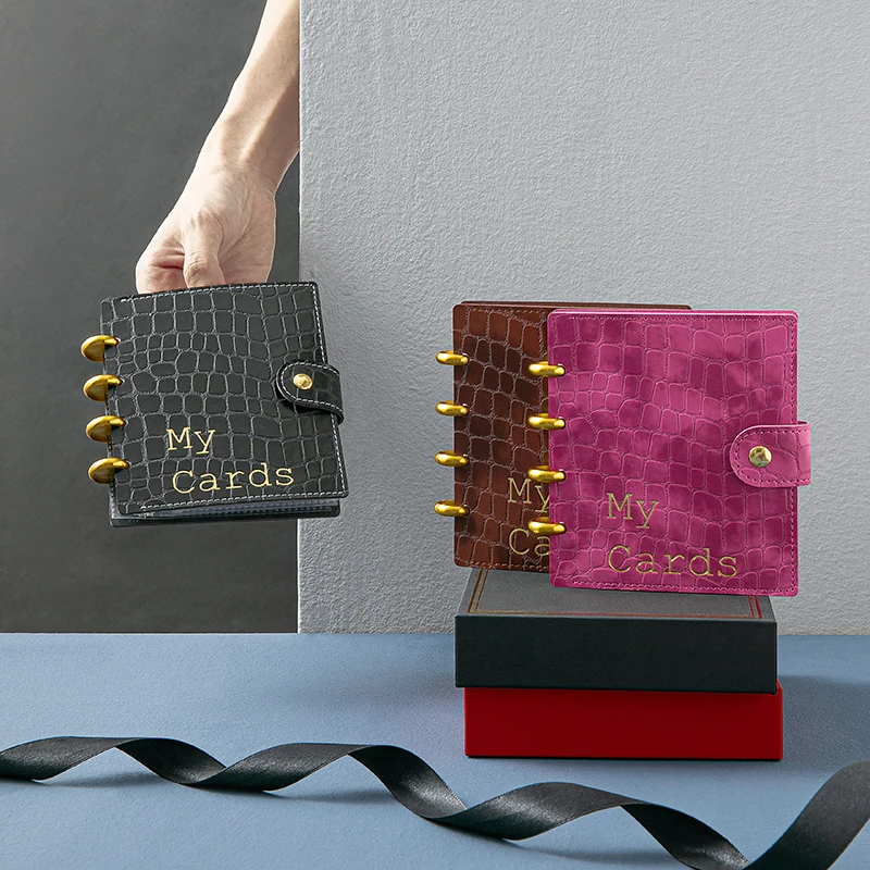 RINGNOTE My cards disc bind Portable 60 Pockets Scrapbooking Photo Name Card Photocard Album ID Holder 60 Pockets Portable