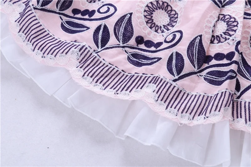 0426106 infant baby dresses for girls clothes spanish floral pink vintage wholesale kids clothing children boutiques