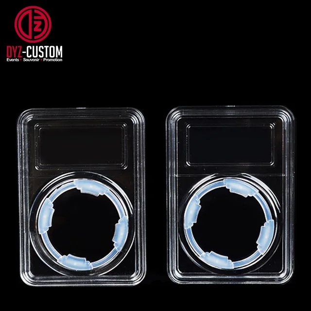 Clear Acrylic Coin Display Slab Coin Holder Storage Box 14mm to 40mm