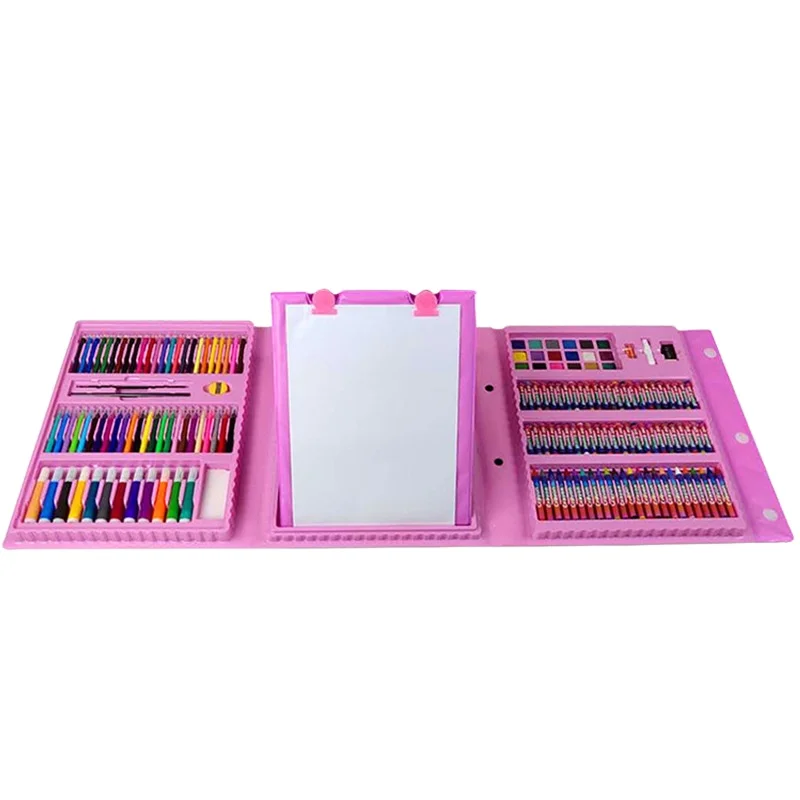 wholesale 208 pieces Hot Selling Storage Box, Painting Set Solid Wood Painting Box for children