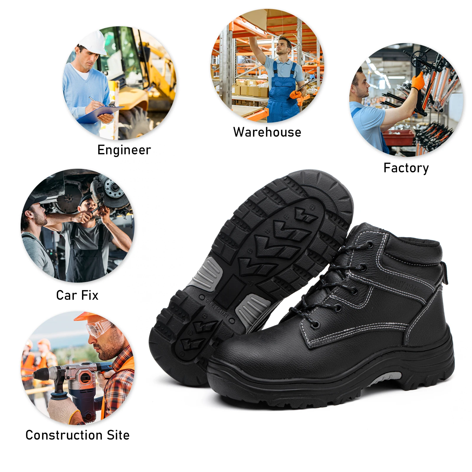 JIANKUN CE Certified dunk high work shoes with Steel Toe online Industrial Boots OEM ODM black hiking shoes men outdoor boots