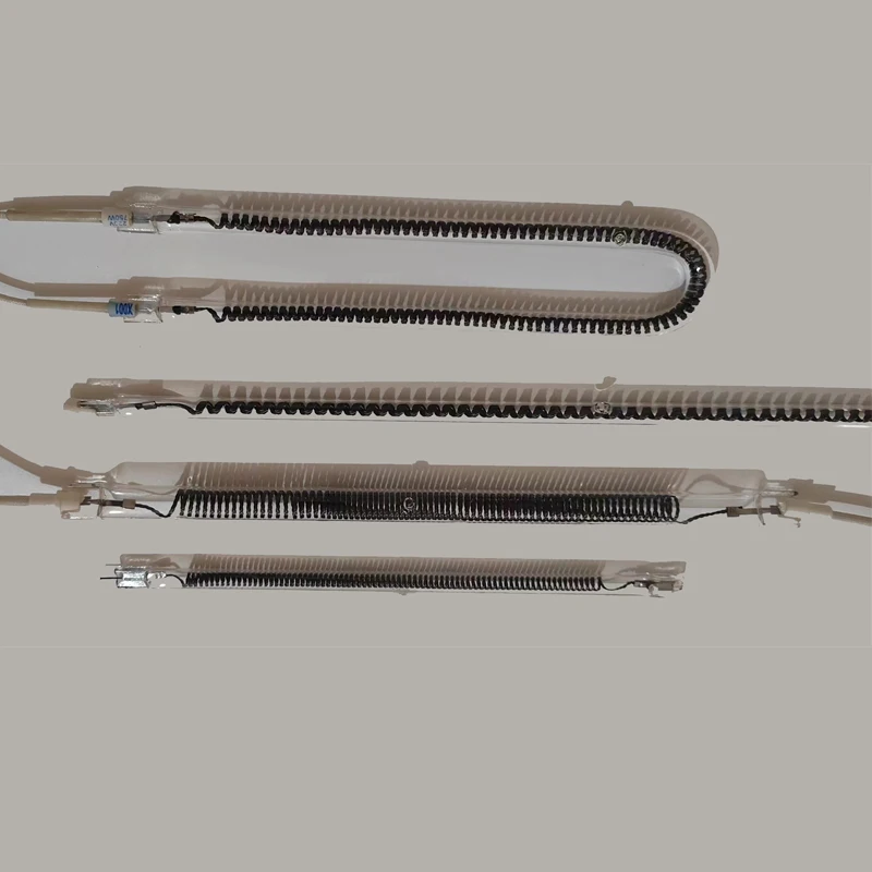 C shape Carbon fiber far infrared lamp quartz heating tube