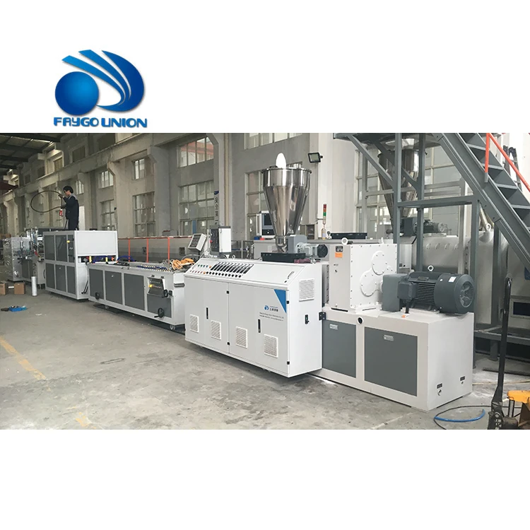 FAYGO UNION CPVC PVC PP PE plastic profile edge banding production extruder machine with lower price