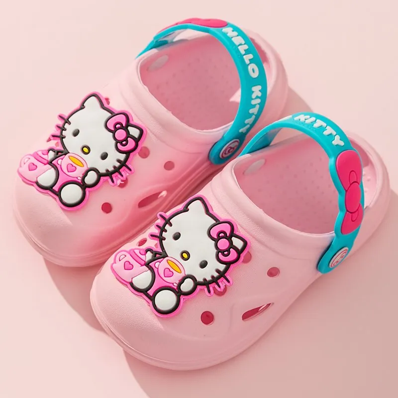 Сандалии пляжные детские с мягкой подошвой, дышащие, удобные, с мультяшной принцессой, ИФА, Hello Kitty, новинка 2021