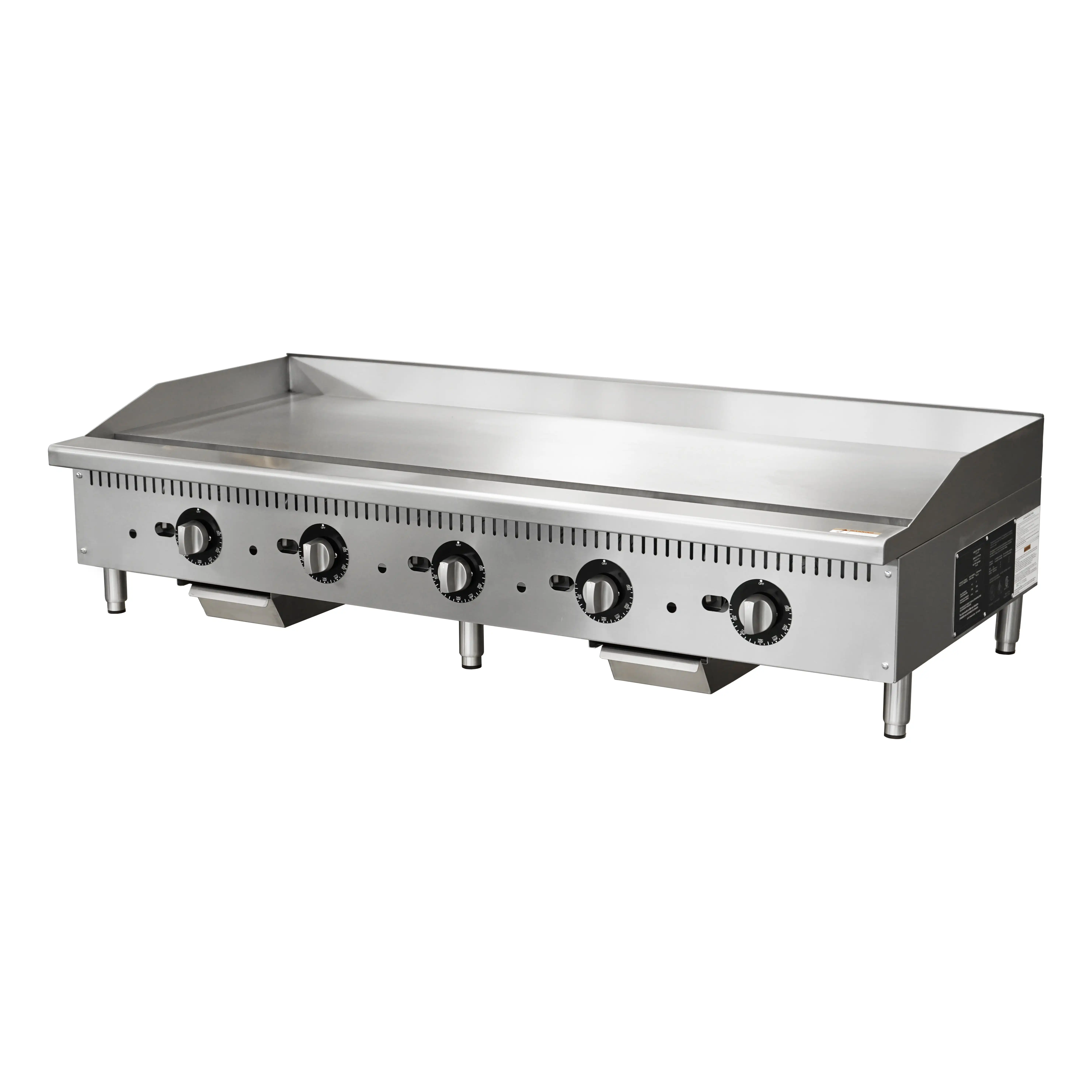 Portable Street Food Griddle And Fryer Combination Machine Commercial Fryer And Griddle Combine Machine