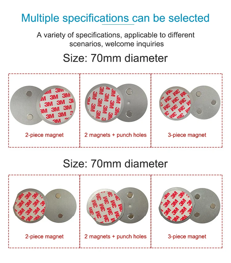 Smoke alarm accessories Diameter 70mm Smoke Detector Alarm Magnets Smoke Detector Magnetic Fastening Kit