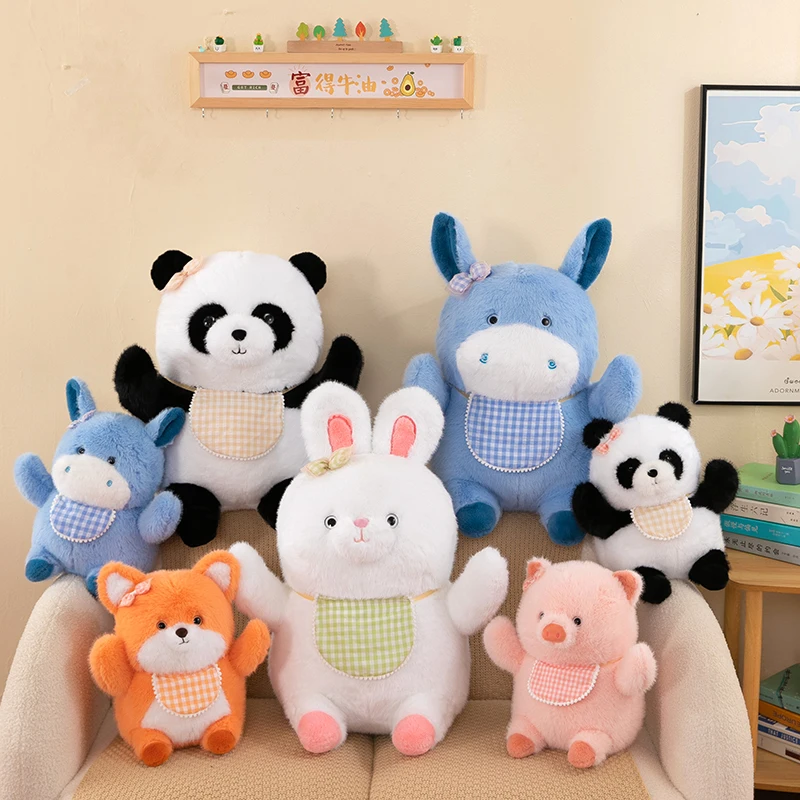 Wholesale customized 35cm plush animal toys Embrace animals Fill plush toys Panda, rabbit, fox, cow, pig Gifts for children