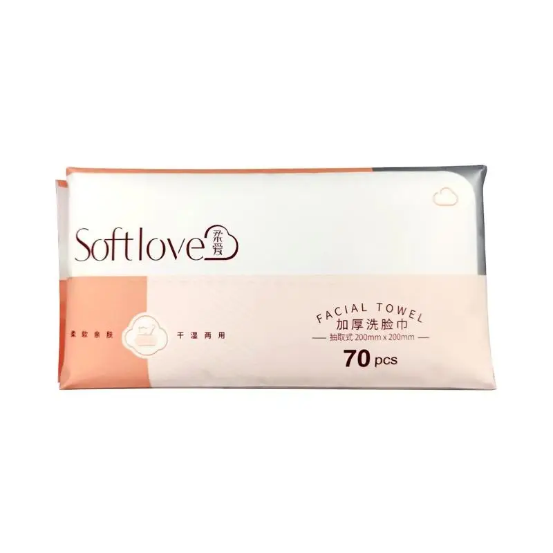 Softlove Portable Non-woven Disposable Towel Biodegradable Soft Disposable Face Towel