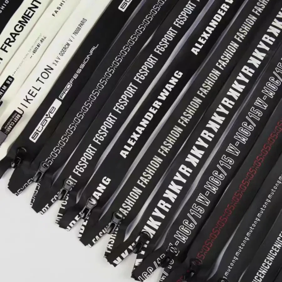 Custom Printing Logo Closed End Nylon Zip PU Waterproof Nylon Zipper