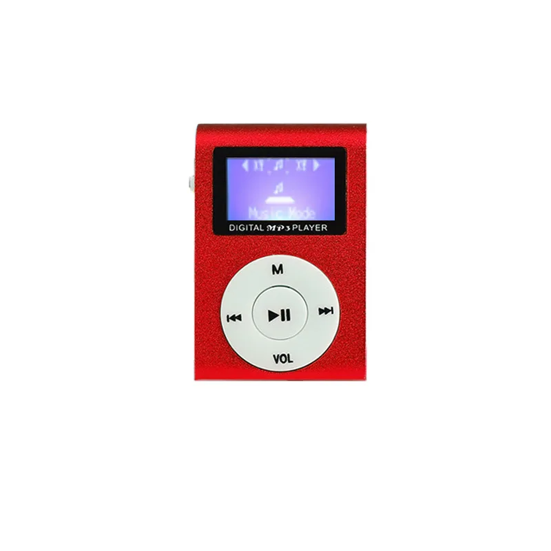 Бесплатная доставка Мини USB MP3-плеер с металлическим зажимом ЖК-экран поддержка 32 ГБ Micro SD TF слот для карты цифровой MP3 музыкальный