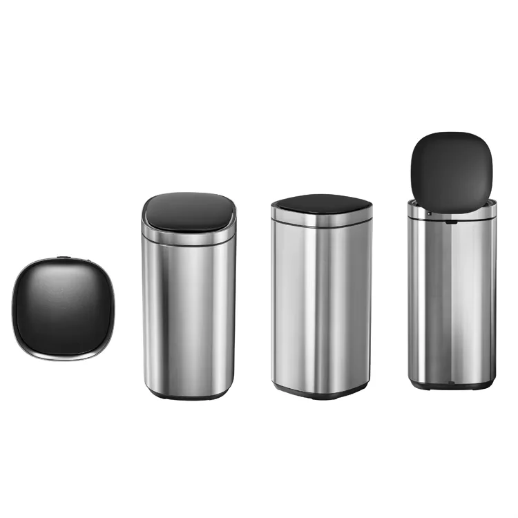 20L Household motion sensor touchless Big capacity Stainless Steel Smart Sensor bin Automatic trash can