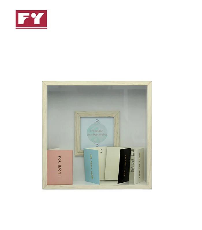 Wooden white money saving storage customzied size small MOQ shadow cash money box for storage