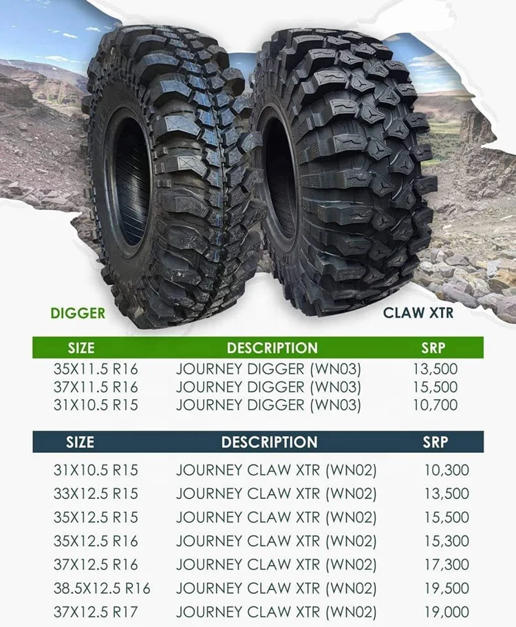 New Design Xtreme Fat Size 15 16 17 Mud Off Road Tires 4x4