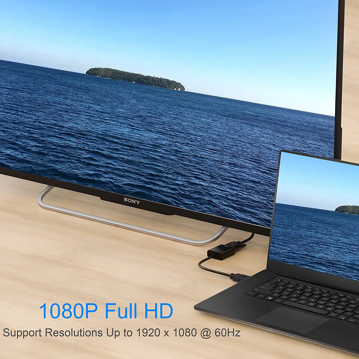 Male to Female 1080P HDMI to VGA Adapter Converter for Computer HDTV Laptop PC Monitor Projector