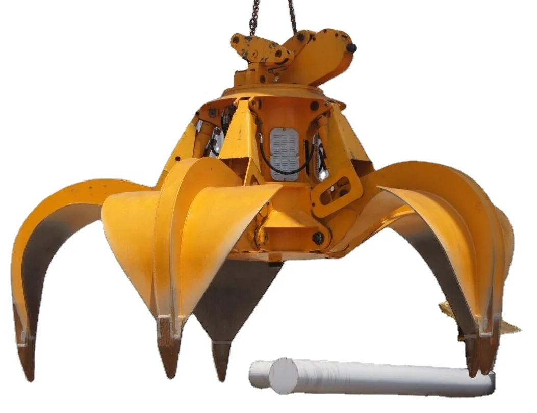 wholesale Custom waste garbage domestic waste electro hydraulic orange peel lotus grab