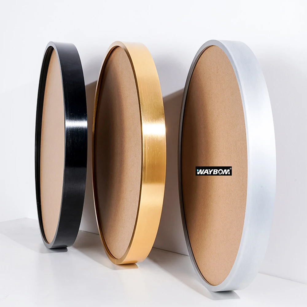 Waybom Decorative Art Wall Mounted Metal Photo Picture Aluminum Round Frame