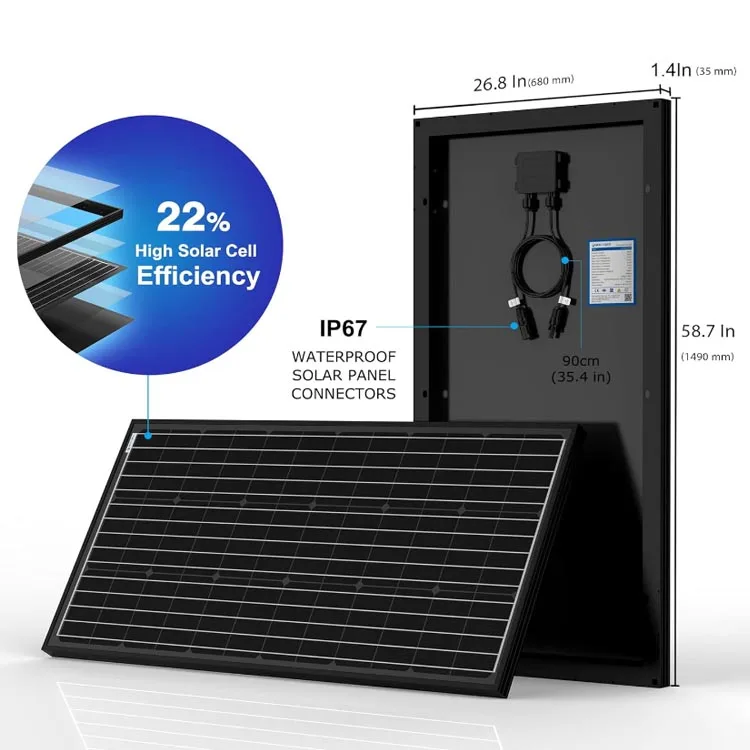 UE Small Size Mini Solar Panel 12V 18V 20W 30W 40W 50W 100W 150W 50 Watt Custom Mono Cristallin black Solar Panel