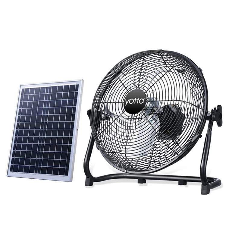 12000mah AD Justing Handle Mini Industrial  12V DC Electric Solar Fan with Solar Panel