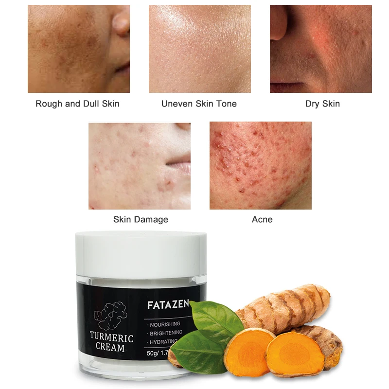 OEM Private Label Skin Care Facial Cream Vitamin E Anti Aging Wrinkle Brightening For Women Turmeric Face Cream