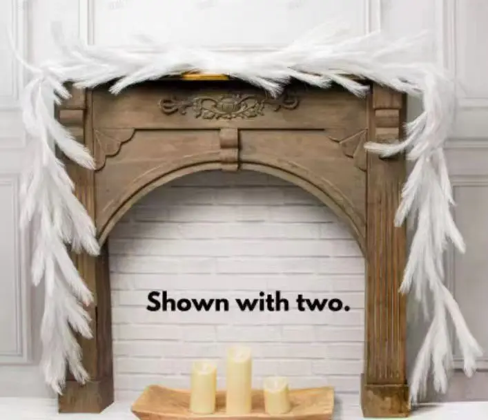 Christmas Decoration Pamps Grass Garland 200CM OEM Red Color Hanging Garland For Christmas Tree