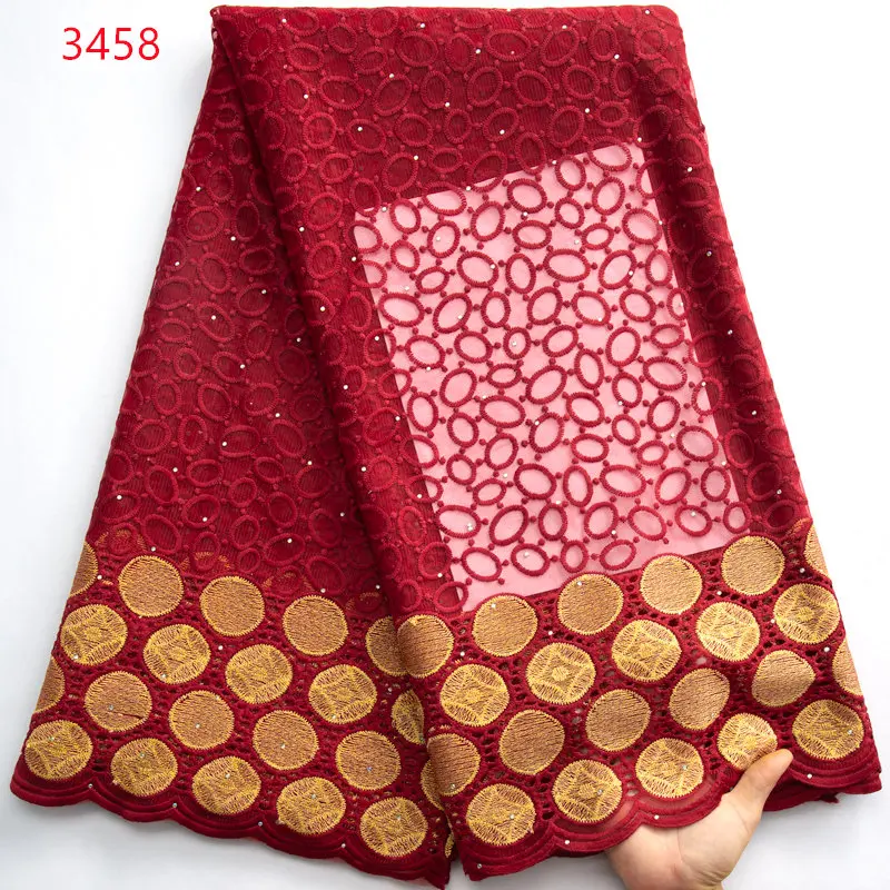 3458 Unique High-End Wedding Bead Sequin Mesh African Embroidery Tulle Lace Fabric with Sequence for Ghana Senegal Party Dress