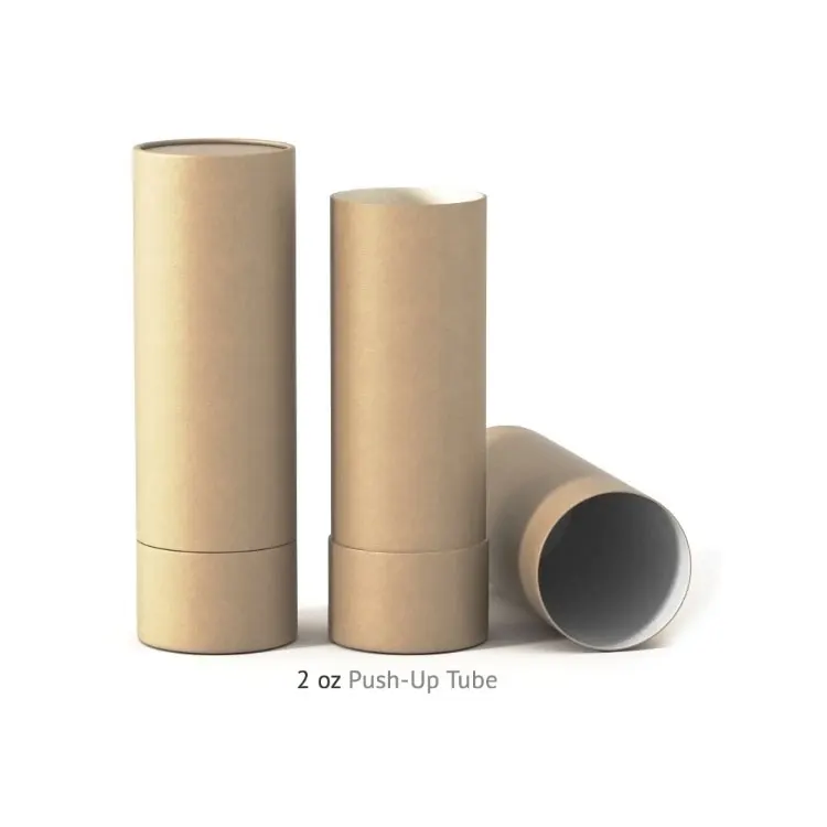 Custom empty deodorant stick lipstick container white lip balm push up deodorant Kraft paper tube