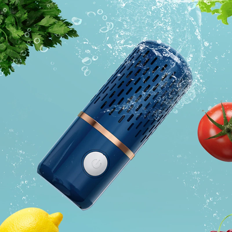 remove pesticides sterilizer disinfect portable wireless ultrasonic purifier cleaner fruit and vegetable washer machine