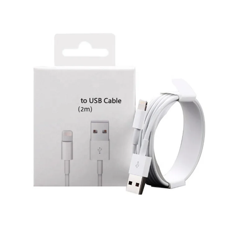 Оптовая продажа, оригинальный USB-кабель 1 м/2 м, кабель для зарядки и передачи данных для iPhone, зарядное устройство высокого качества 2020