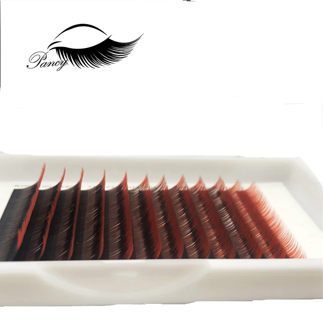 OEM Volume Private Label Korea False Colorful Eyelash Blue Packaging Box Rainbow Manufacturer volume eyelash tweezers