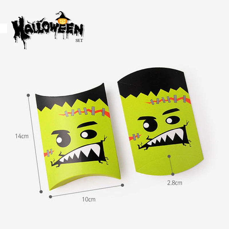 Halloween Kebab Food Kraft Paper Pillow Paper Candy Folding Cardboard Box Packaging Rigid Boxes Candy Box Container Hamsa Accept